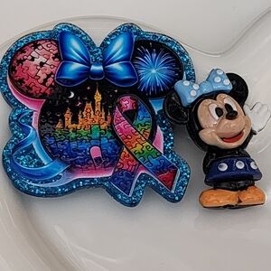 Acrylic Flatback Mouse Beads Badge Keychaim Crafts Hairbow Magnet Pen Beadable